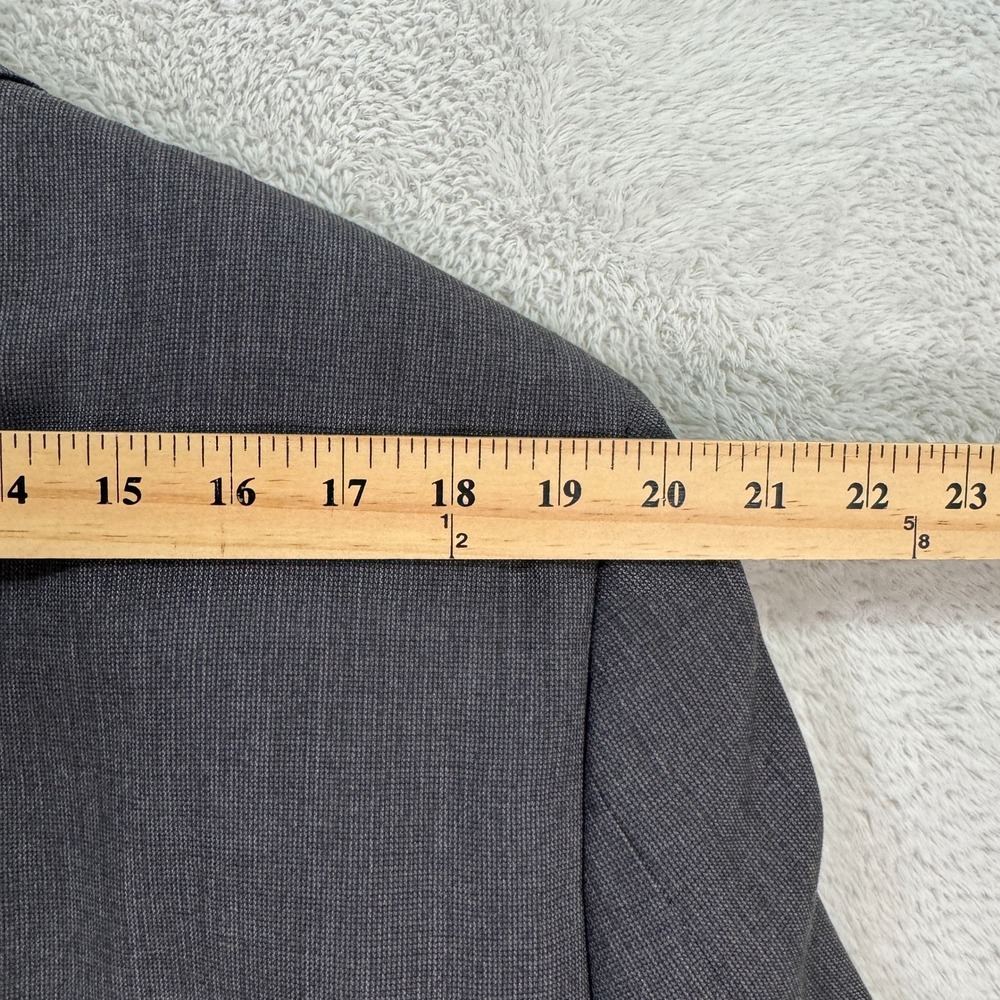 JOS A BANK TRAVELER Mens Wool Suit 46R Dark Gray Tailored Fit Pants 38x28 Casual - Picture 11 of 16